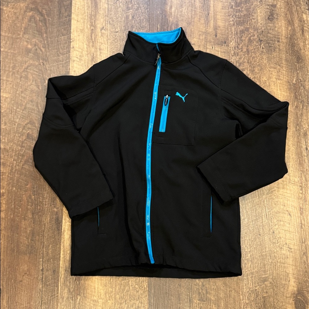 Puma Black Jacket Fleece‎ Lined Boys Medium